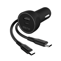 Dual Port Car Charger With Type-C to Type-C Cable 57W