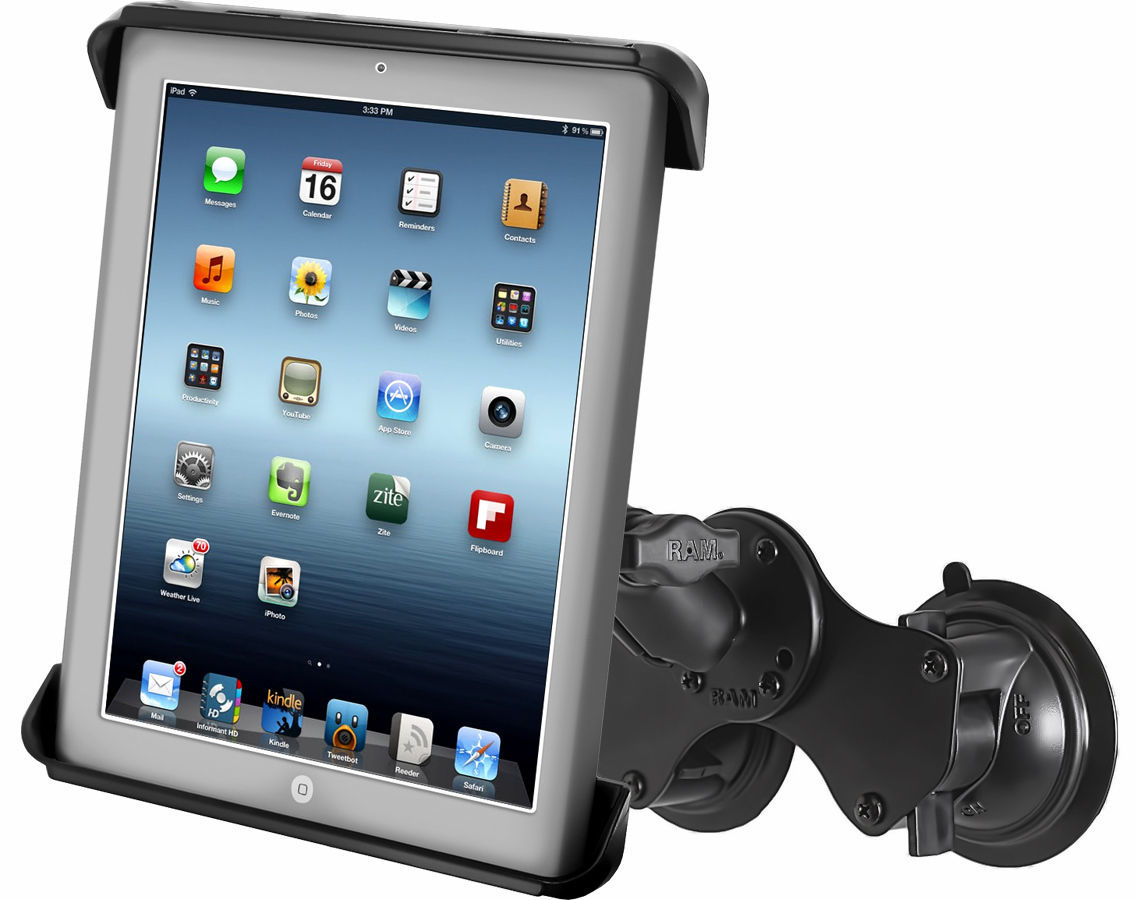 RAM Mount iPad AIR 2 Pro 9.7" Dual suction cup Windscreen mount RAM-B-189-TAB6U - Picture 24 of 33