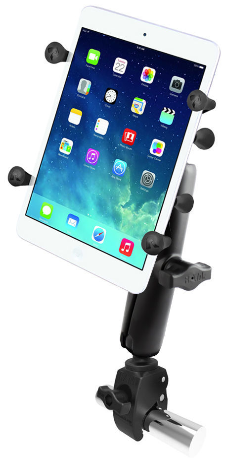 Ram Mount Tough Claw Rail Handlebar iPad Mini mount Universal X-grip 8" tablets - Picture 25 of 44