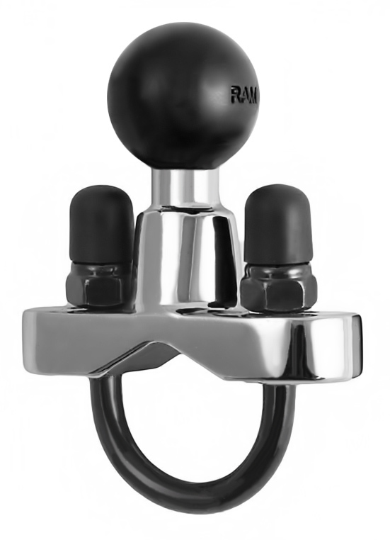RAM Mount Chrome UBolt for Motorcycle Handlebar Rail