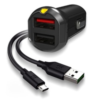 Dual 3.4 Amp USB Car Charger with Micro USB cable