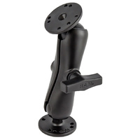 RAM Mount 1.5" C Size Ball with Standard Arm and 2 x 2.5" Round Bases with AMPs Hole Pattern