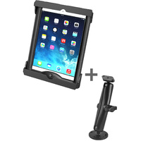 RAM Mount 9.7" Tablet with Heavy Duty Case Flat Surface Mount