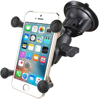 RAM Mount Windscreen Suction Cup Car Mount with X-Grip for Small Phones with Tether - RAM-B-166-UN7U