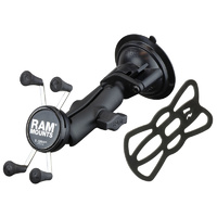 RAM Mount Windscreen Suction Cup Car Mount with X-Grip for Small Phones with Tether - RAM-B-166-UN7U