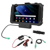 RAM Mount EZ-Roll'r Powered Dock Cradle for Samsung Tab Active3 & Tab Active2 with Hardwire Charger