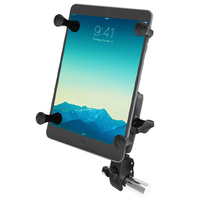 RAM Rail Bar Motorcycle Bike Mount withTough-Claw & Universal 7" Tablet X-Grip